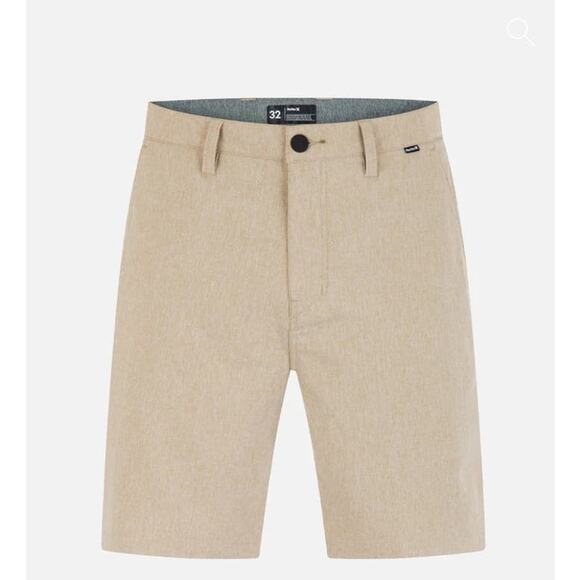 Hurley Men’s Phantom Hybrid Shorts 30 Khaki Dri-FIT 20” Flat Front EUC - Picture 1 of 13